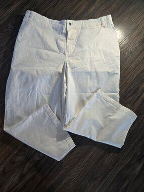 GOODTHREADS Brushed Cotton Wide-Leg White Chino's NWOT/SIZE XXL